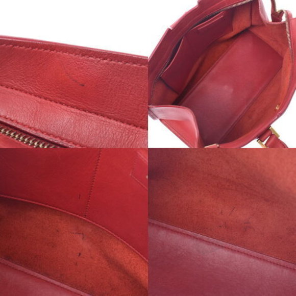 SAINT LAURENT Petit Cabas bag red calf handbag - Picture 10 of 12